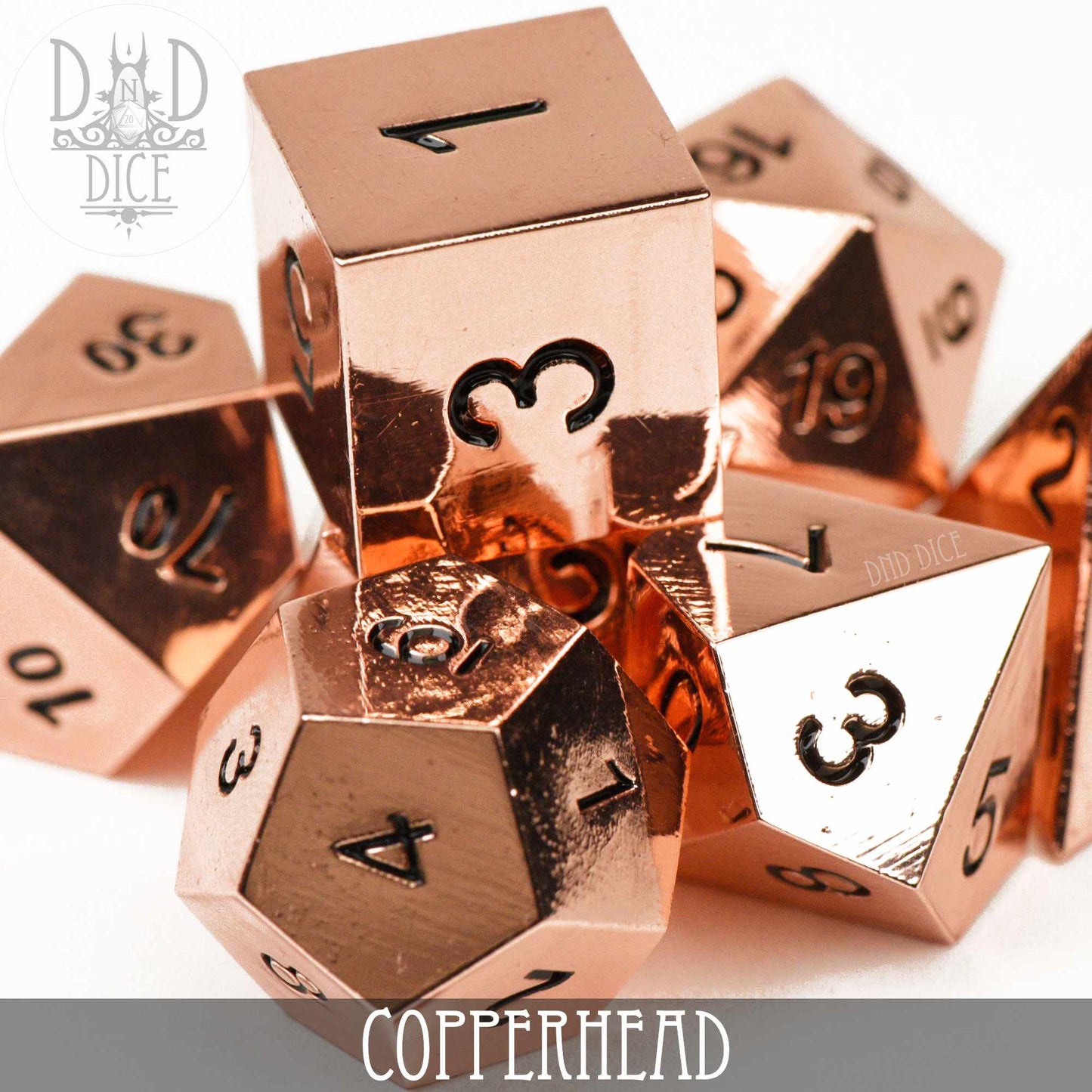 Copperhead Metal Dice Set