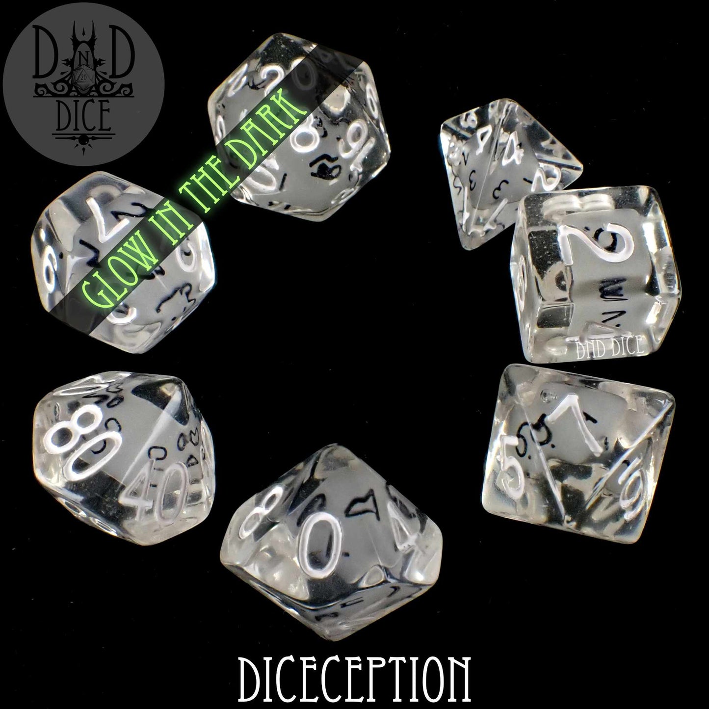 Diceception Glow in the Dark Dice Set