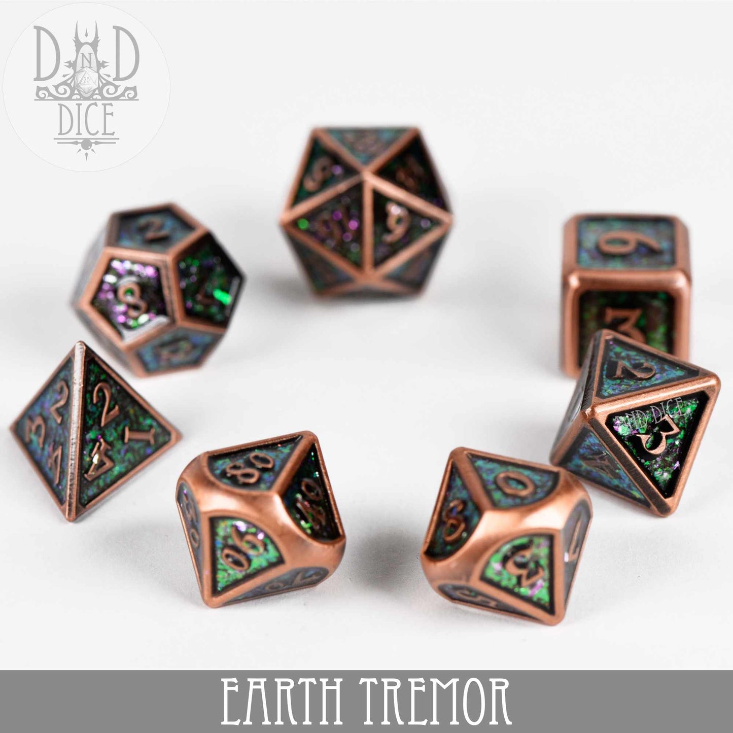 Earth Tremor Metal Dice Set