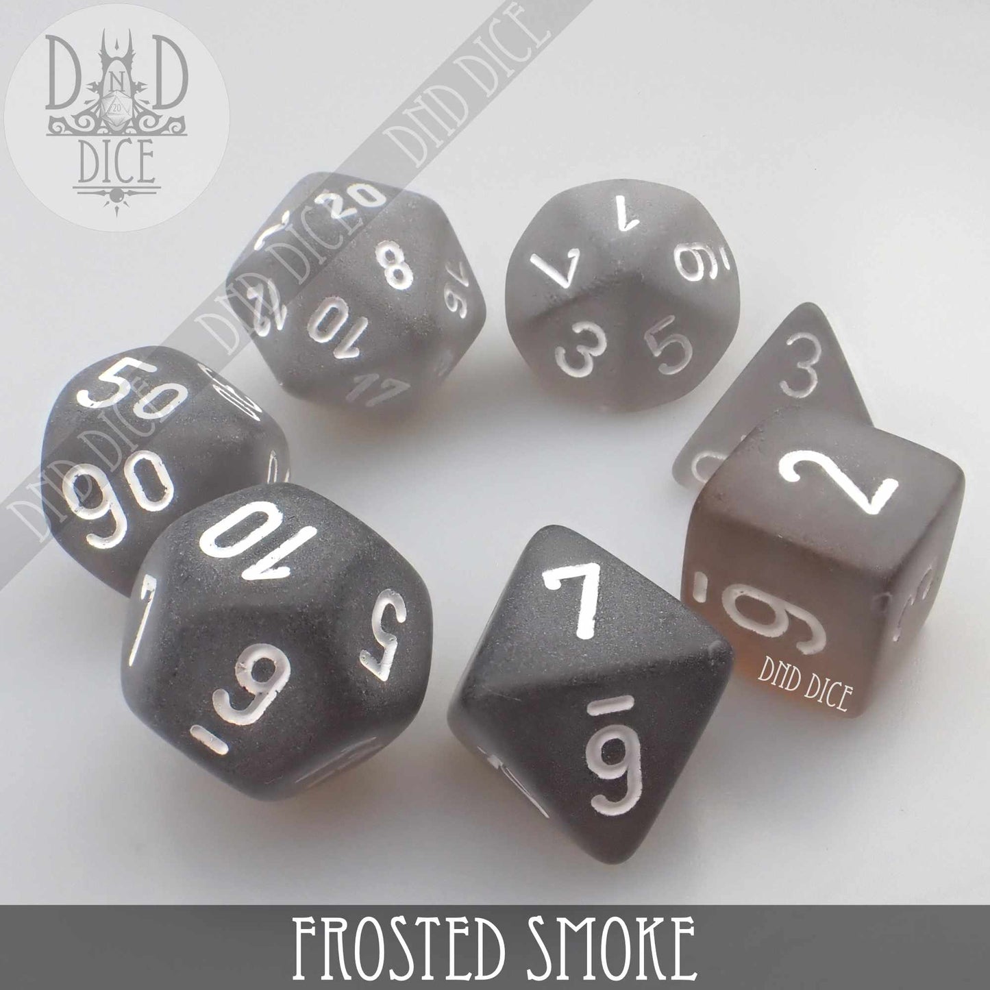 Frosted Smoke Dice Set