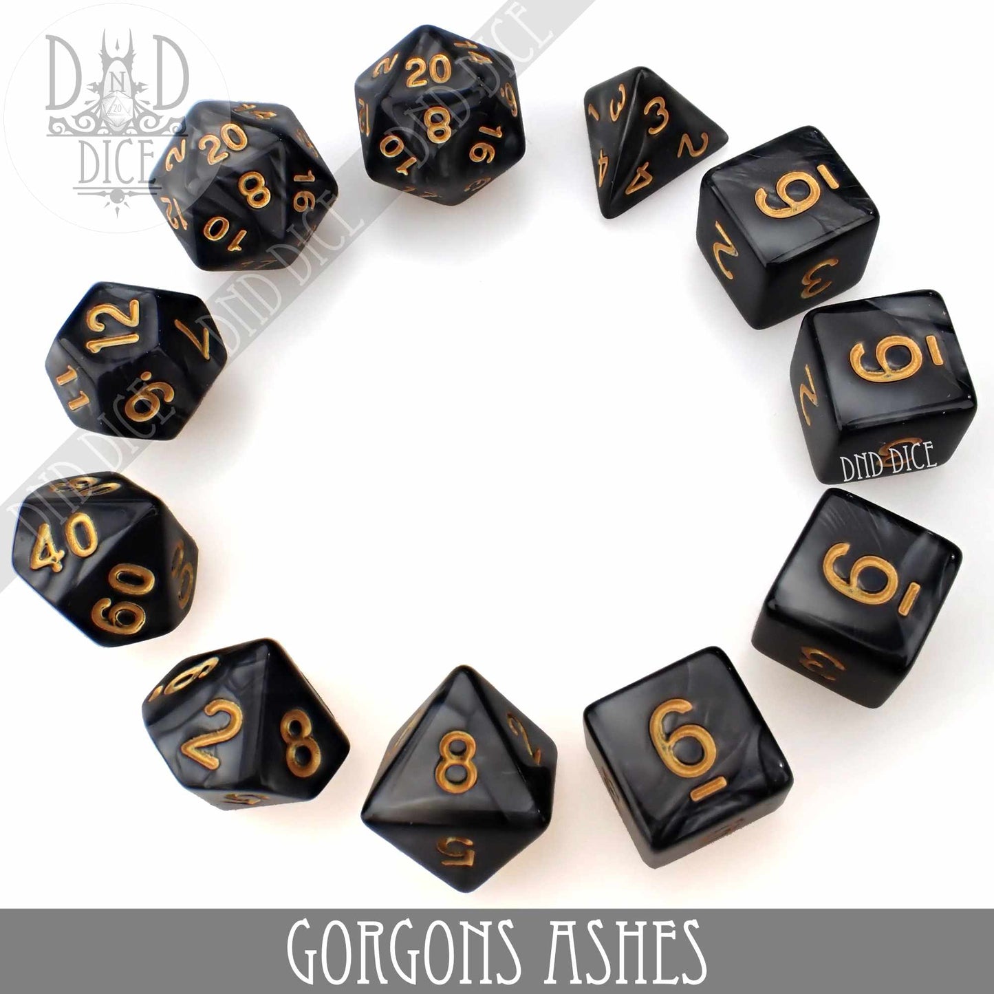 Gorgons Ashes 7 or 11 Dice Set