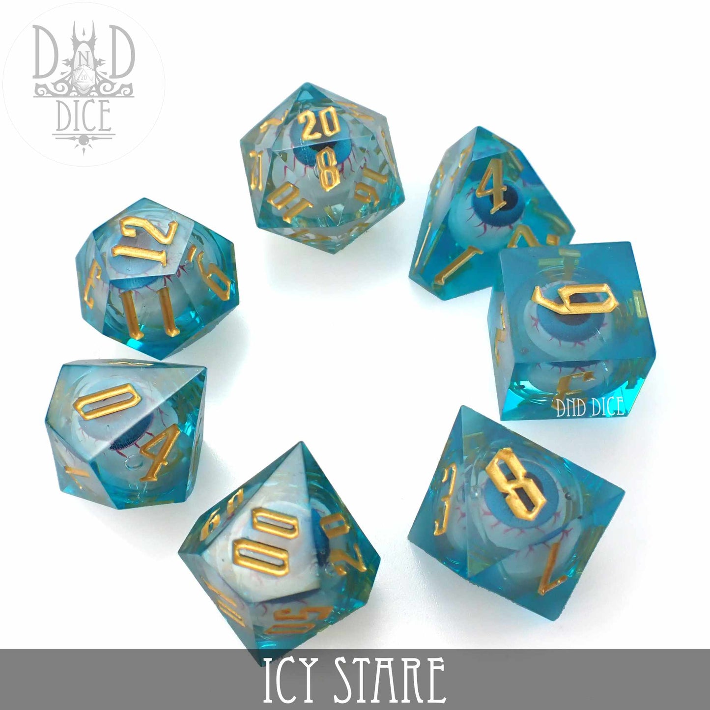 Icy Stare Liquid Core Dice Set