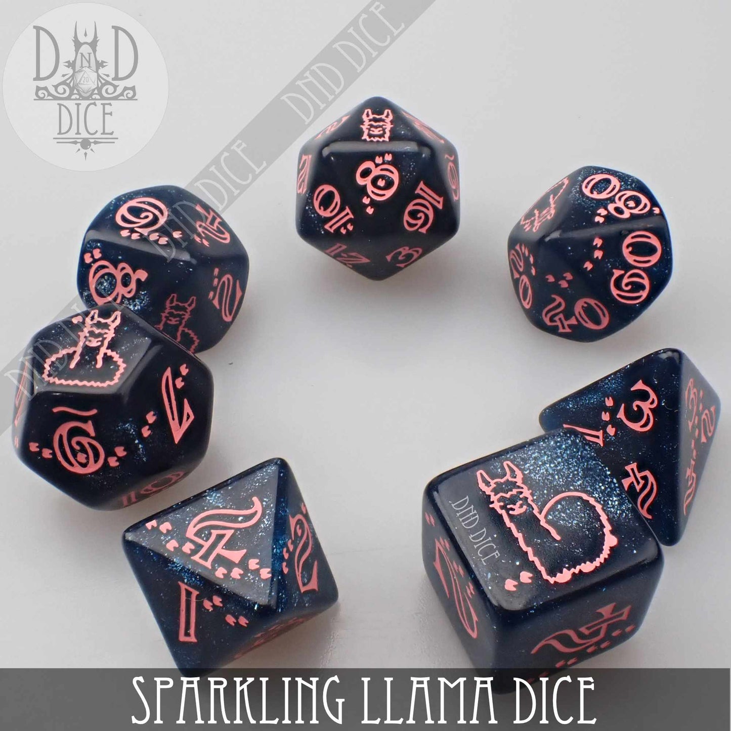 Sparkling Llama Dice Set