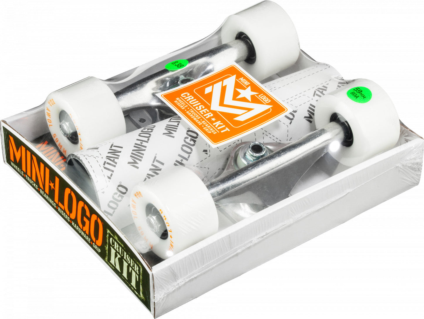 MINI LOGO CRUISER KIT 59MM X 80A 8.38" (WHITE WHEELS)