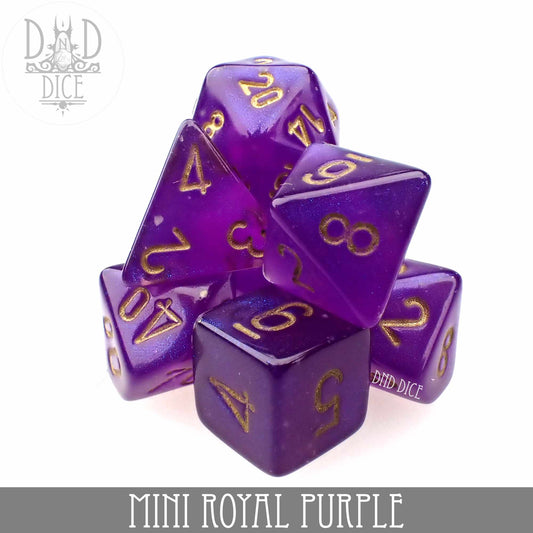 Mini Royal Purple Dice Set (10mm)