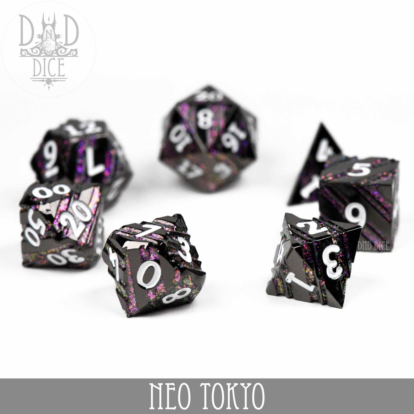 Neo Tokyo Metal Dice Set