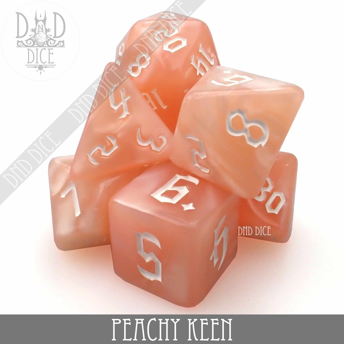 Peachy Keen Dice Set