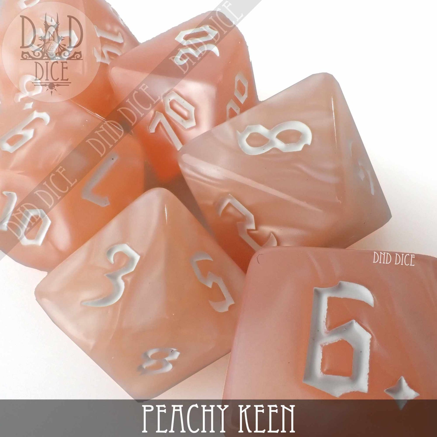 Peachy Keen Dice Set