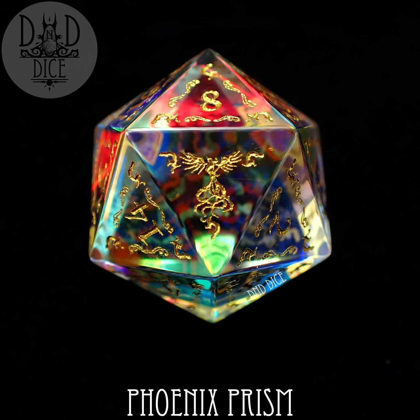 Phoenix Prism Glass Dice Set (Gift Box)