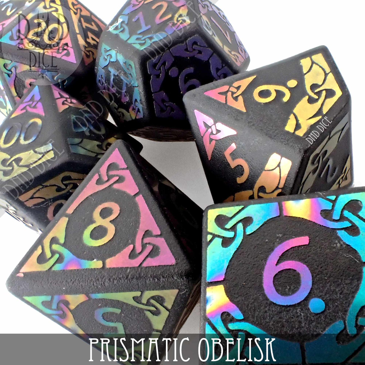 Prismatic Obelisk Obsidian Dice Set (Gift Box)