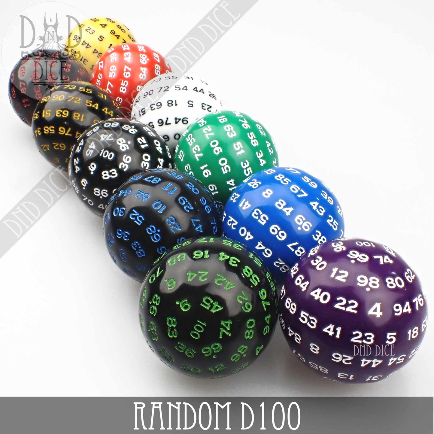 D100 Single Oversize Dice (Random Color)