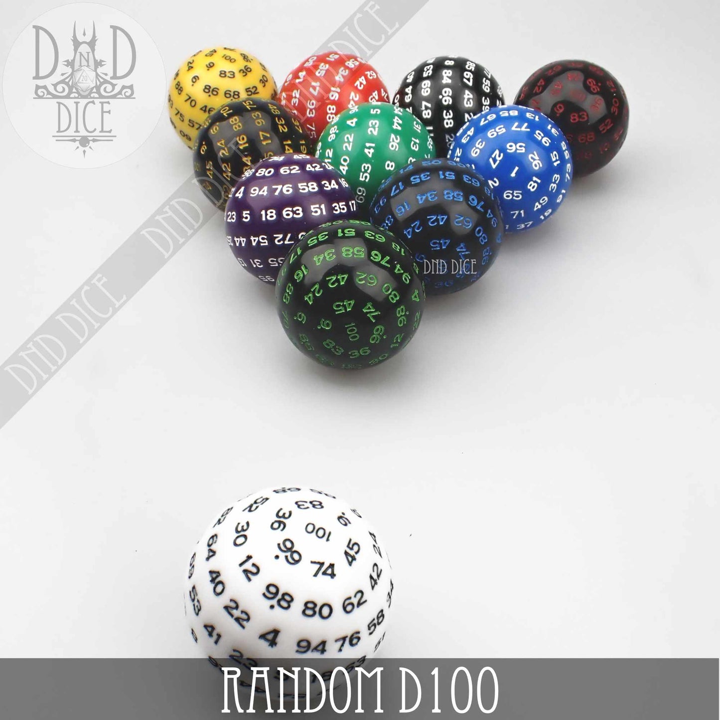 D100 Single Oversize Dice (Random Color)