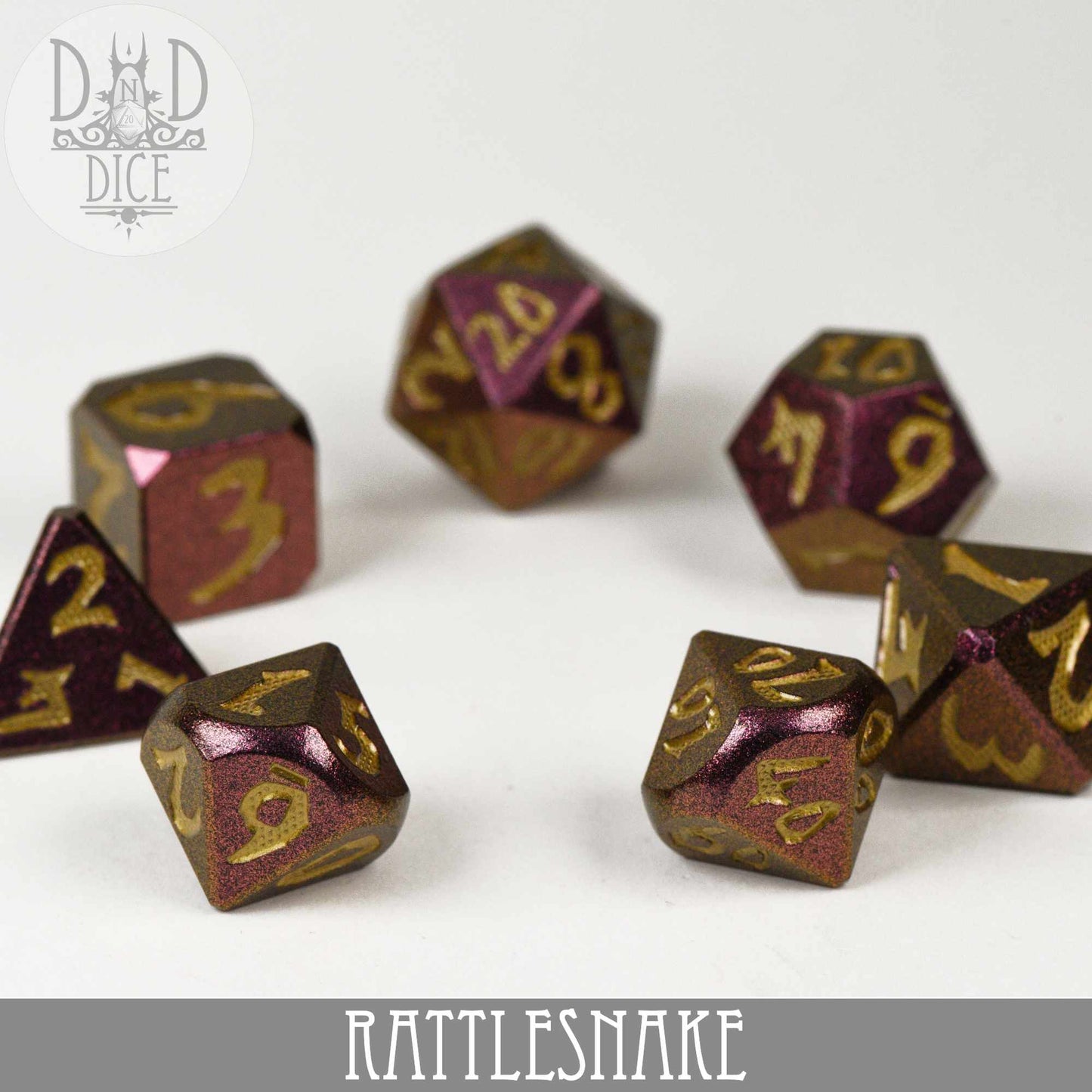 Rattlesnake Metal Dice Set