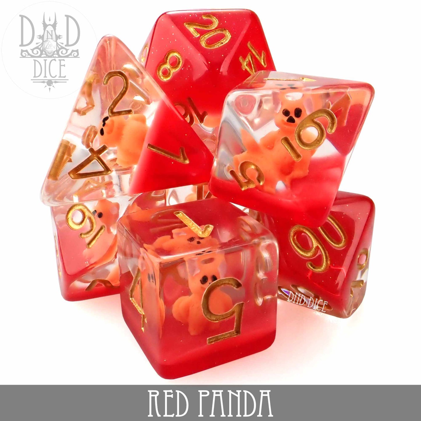 Red Panda Dice Set