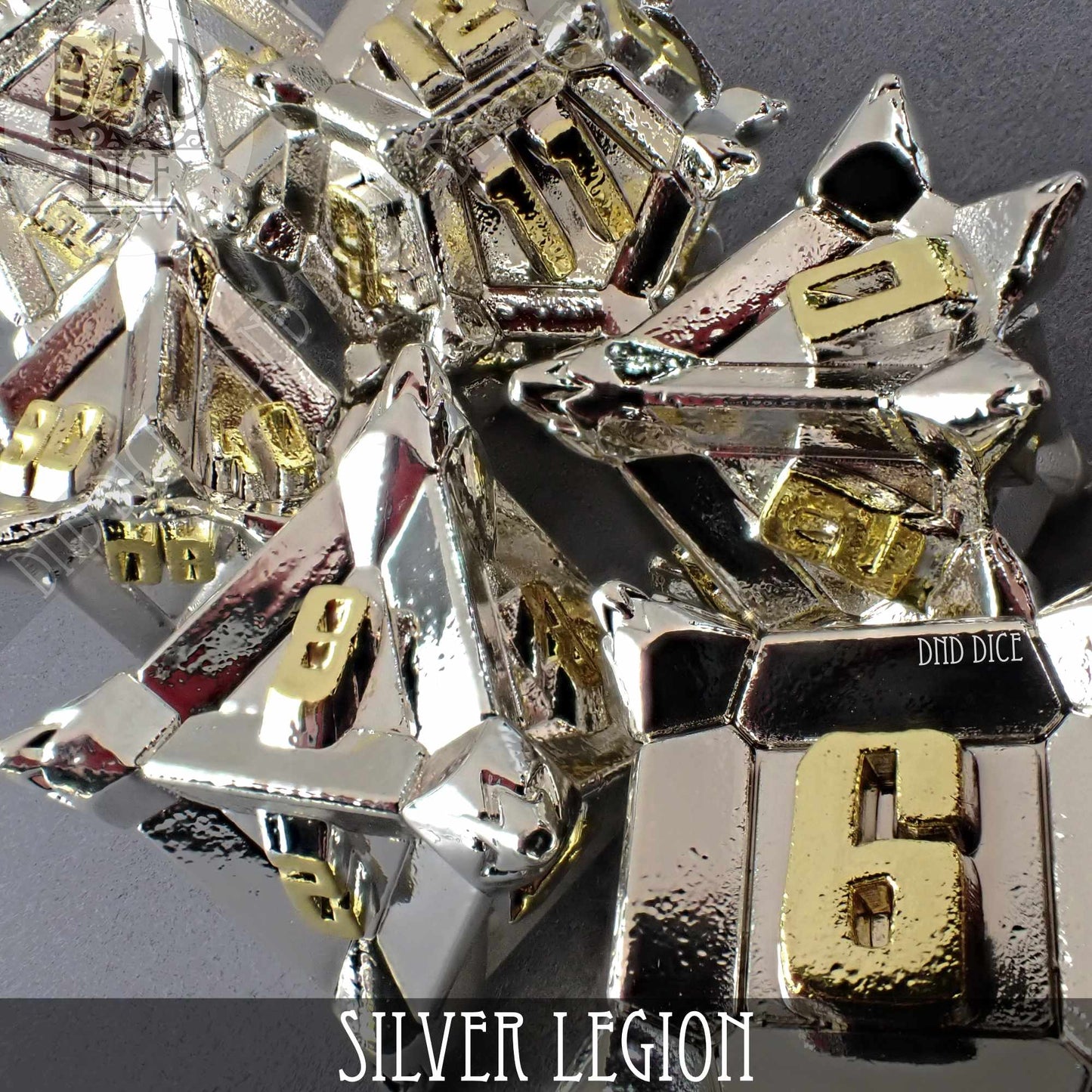 Silver Legion Metal Dice Set