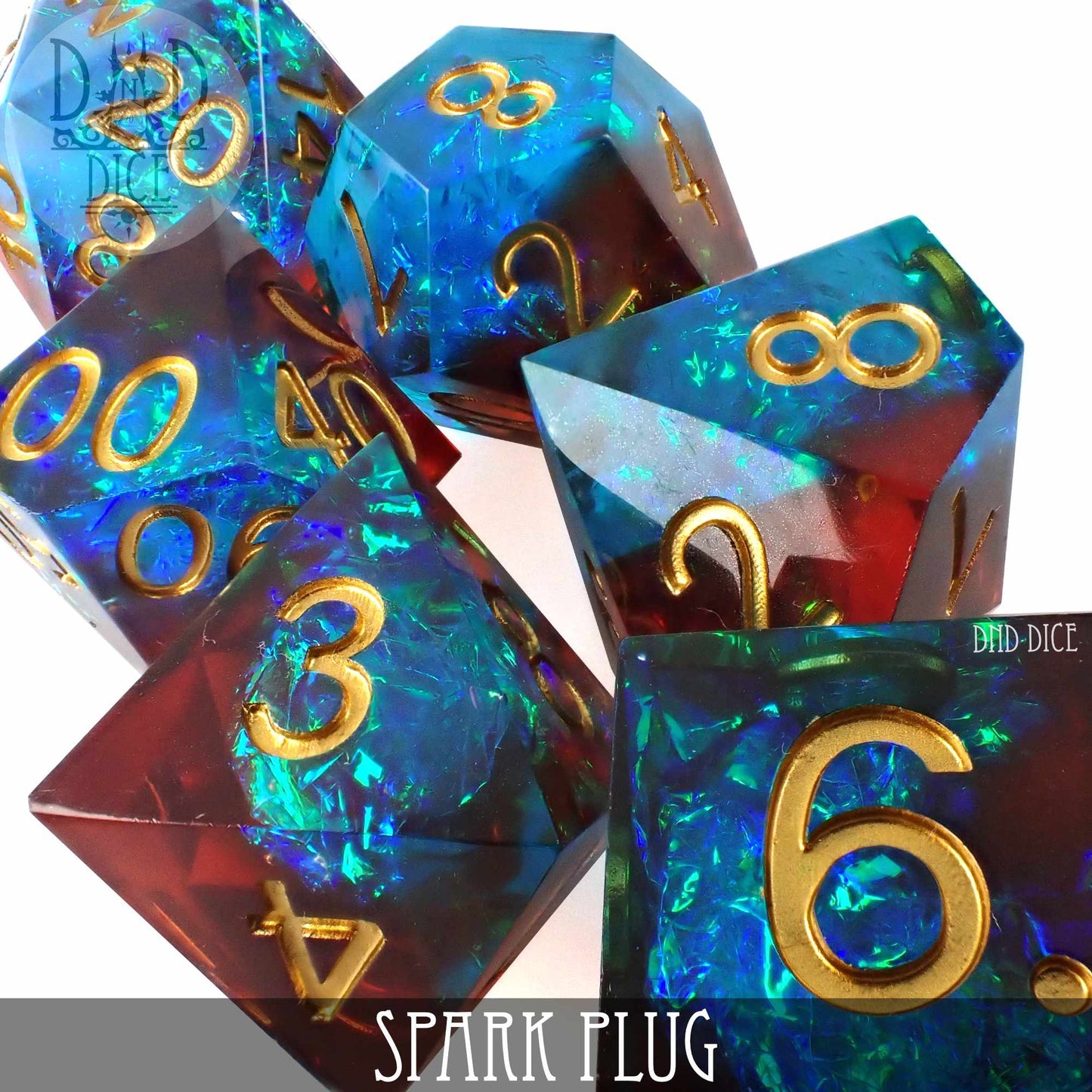 Spark Plug Handmade Dice Set