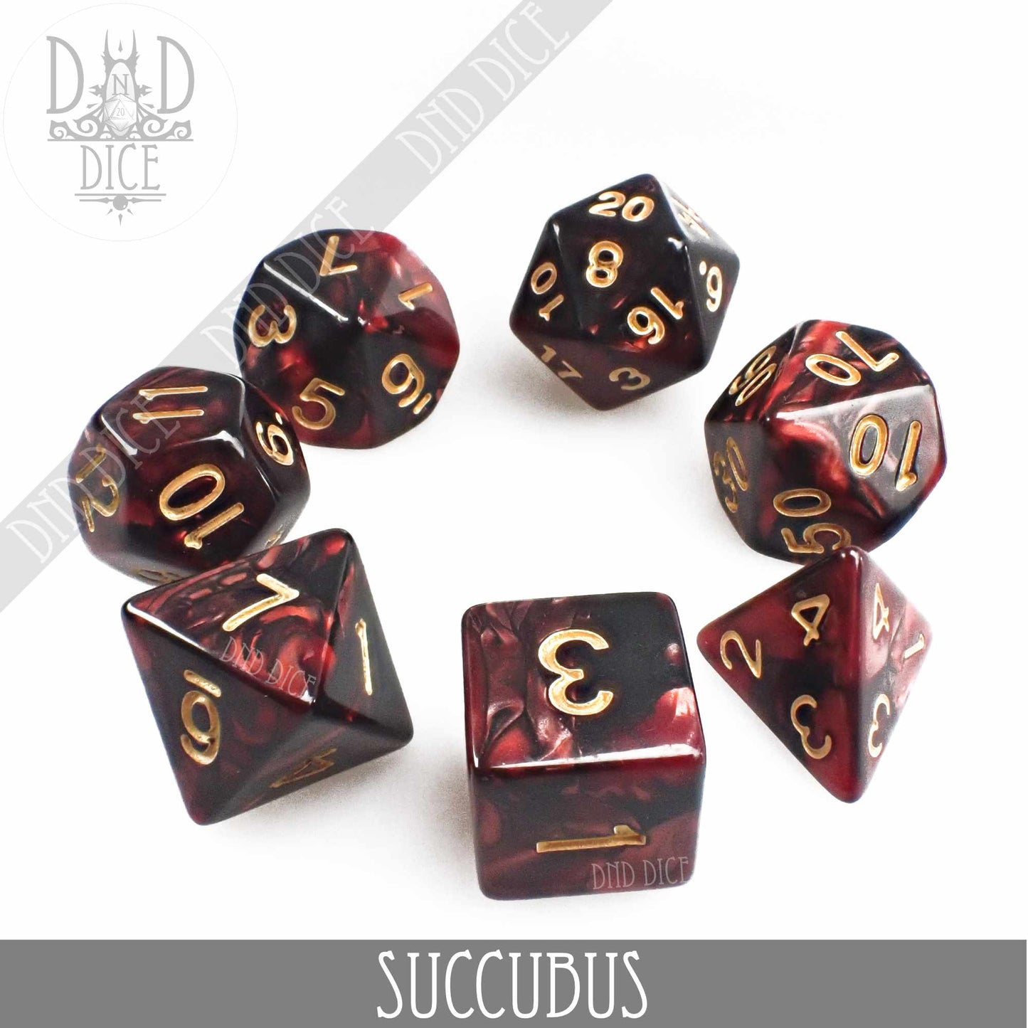 Succubus 7 or 11 Dice Set