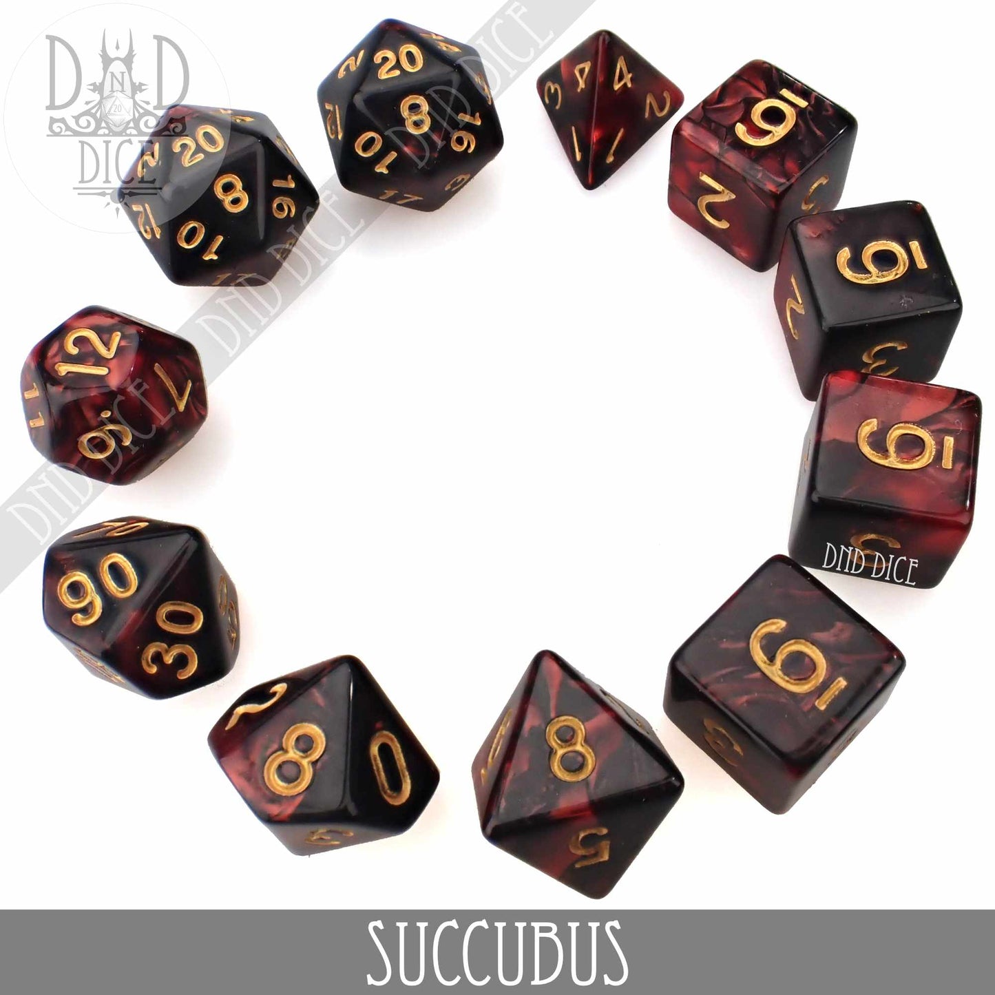 Succubus 7 or 11 Dice Set