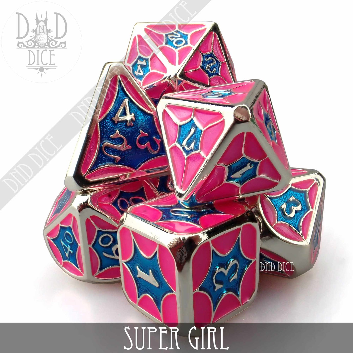 Super Girl Metal Dice Set