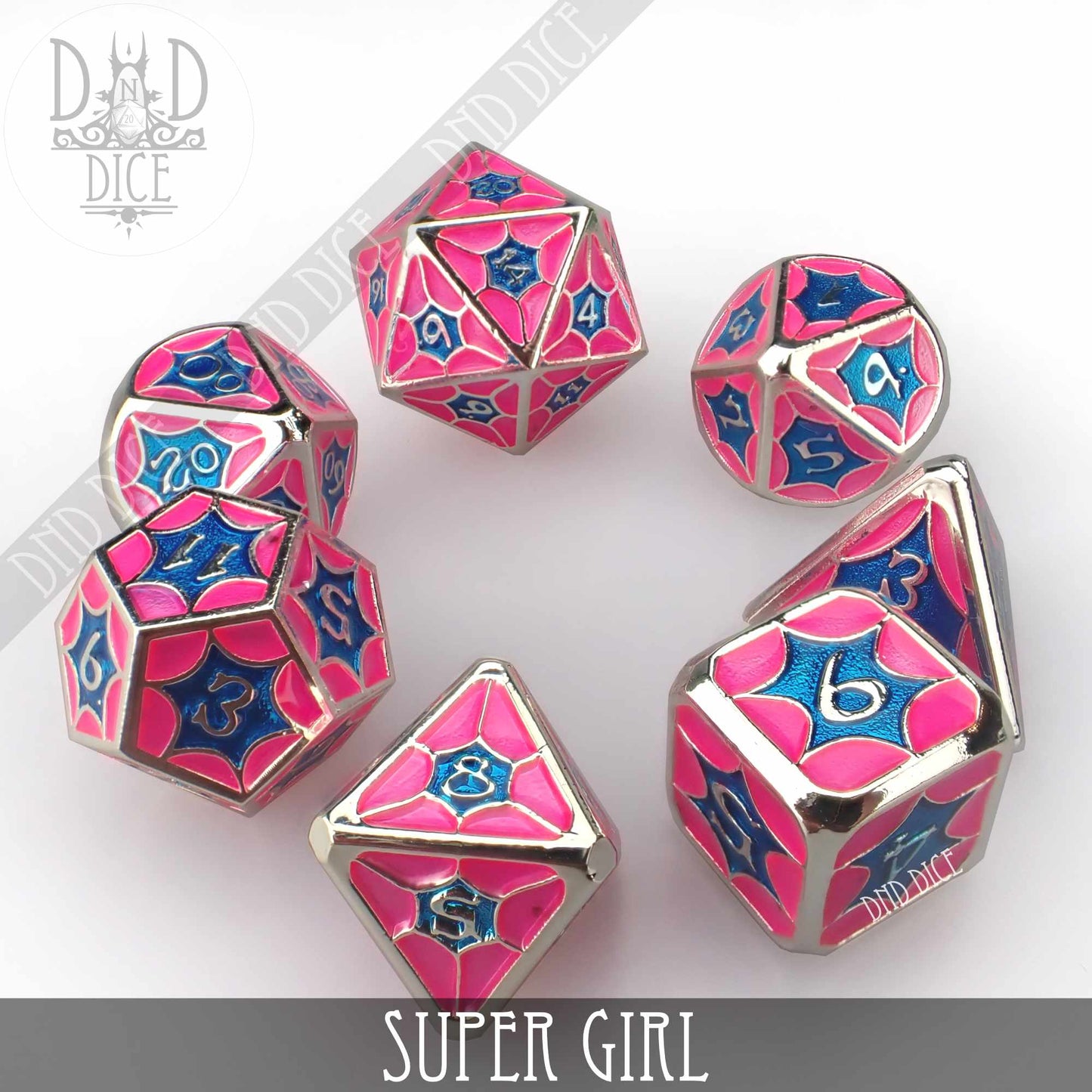 Super Girl Metal Dice Set