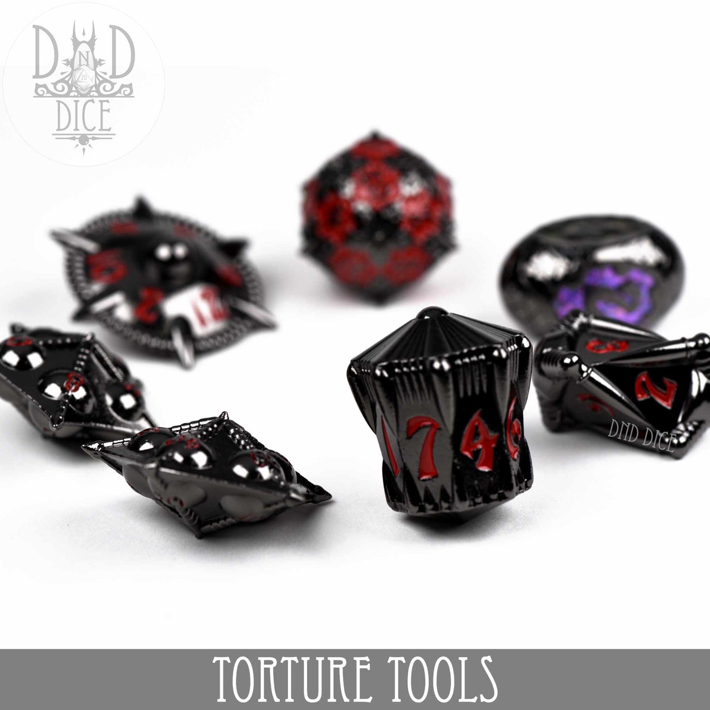 Torture Tools Red - Metal Dice Set