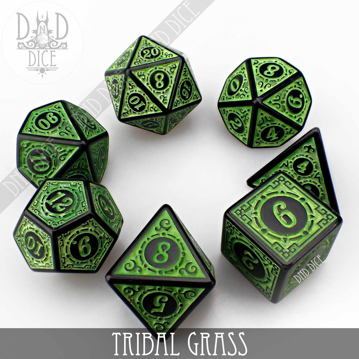 Tribal Grass Dice Set