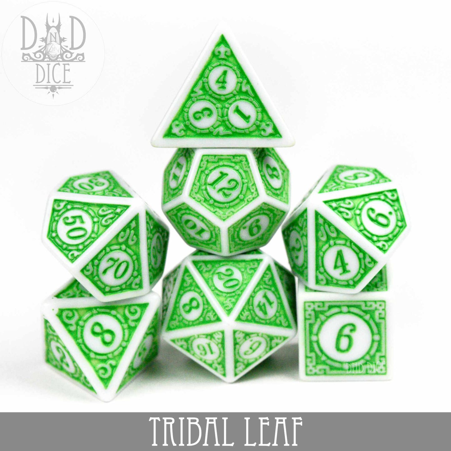 Tribal Leaf Dice Set