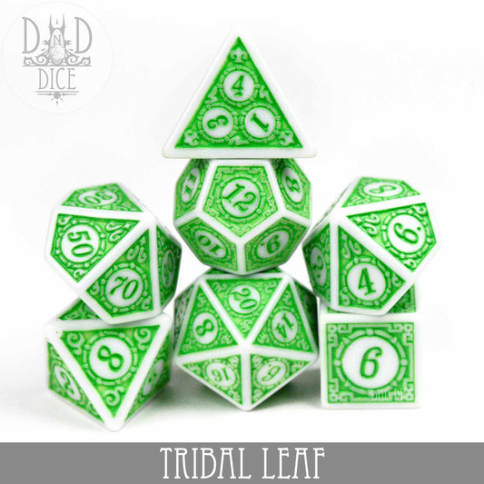 Tribal Leaf Dice Set