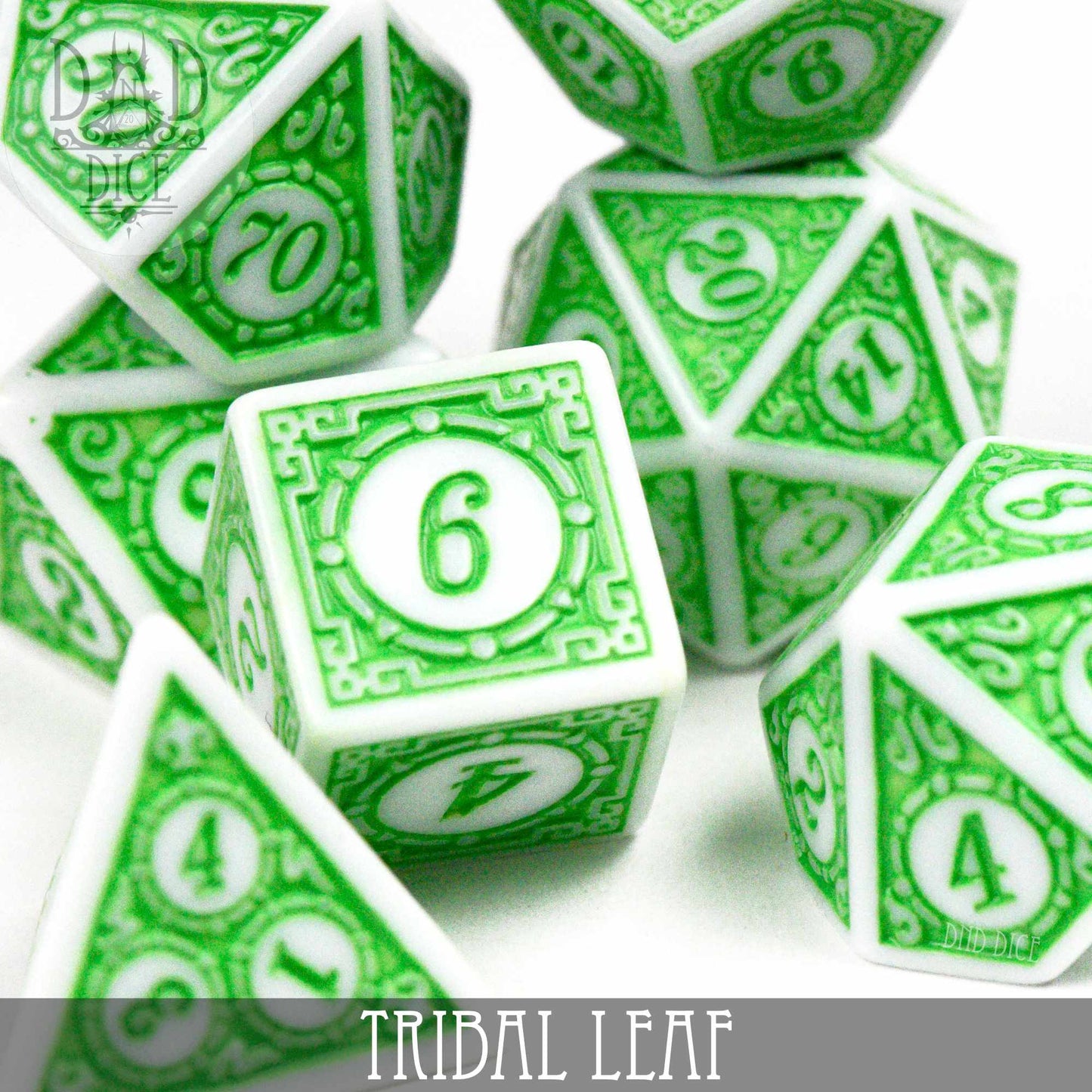 Tribal Leaf Dice Set