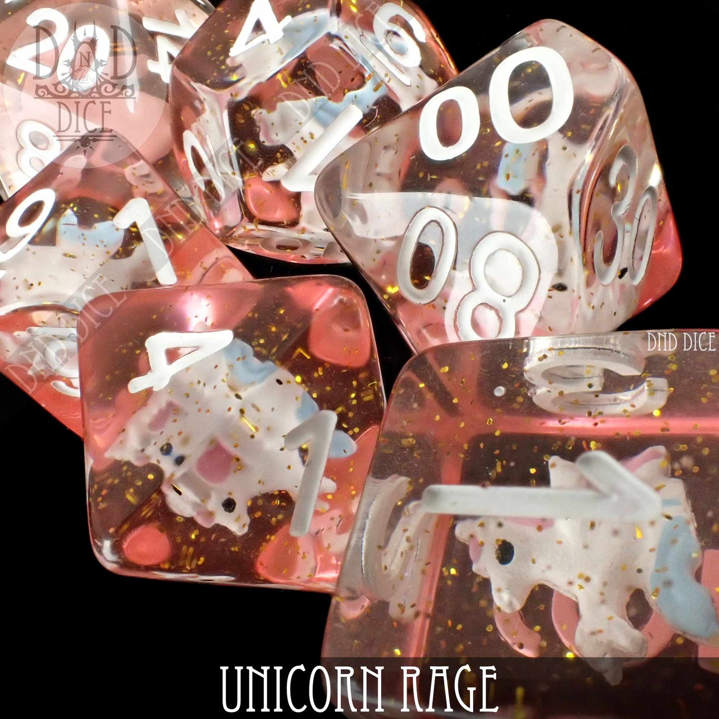 Unicorn Rage Dice Set