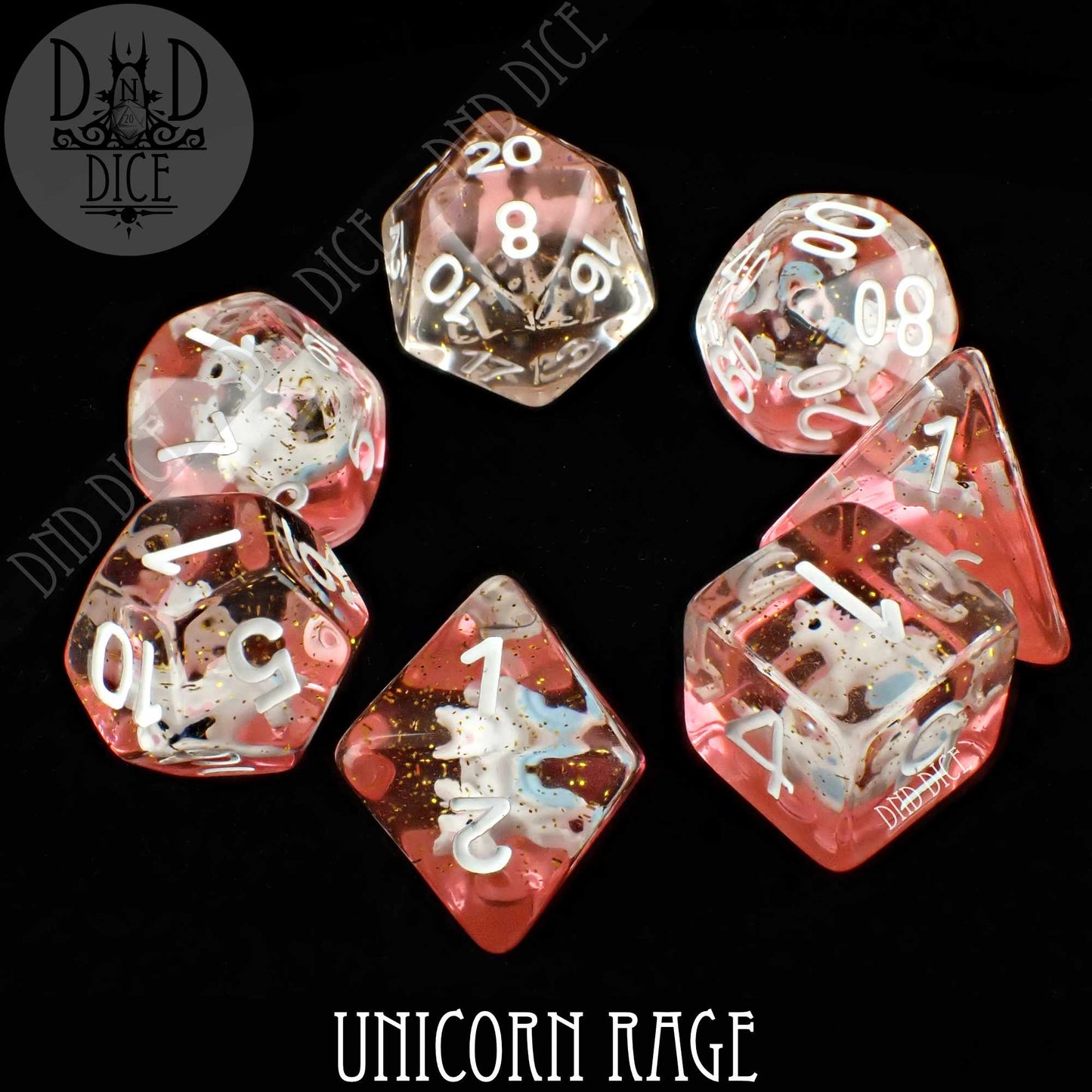 Unicorn Rage Dice Set