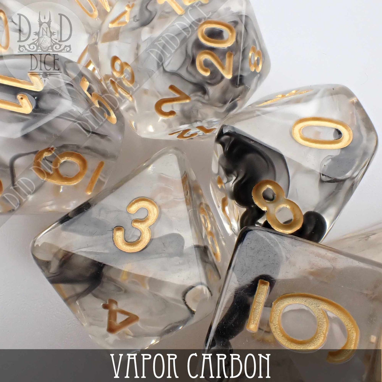 Vapor Carbon Dice Set