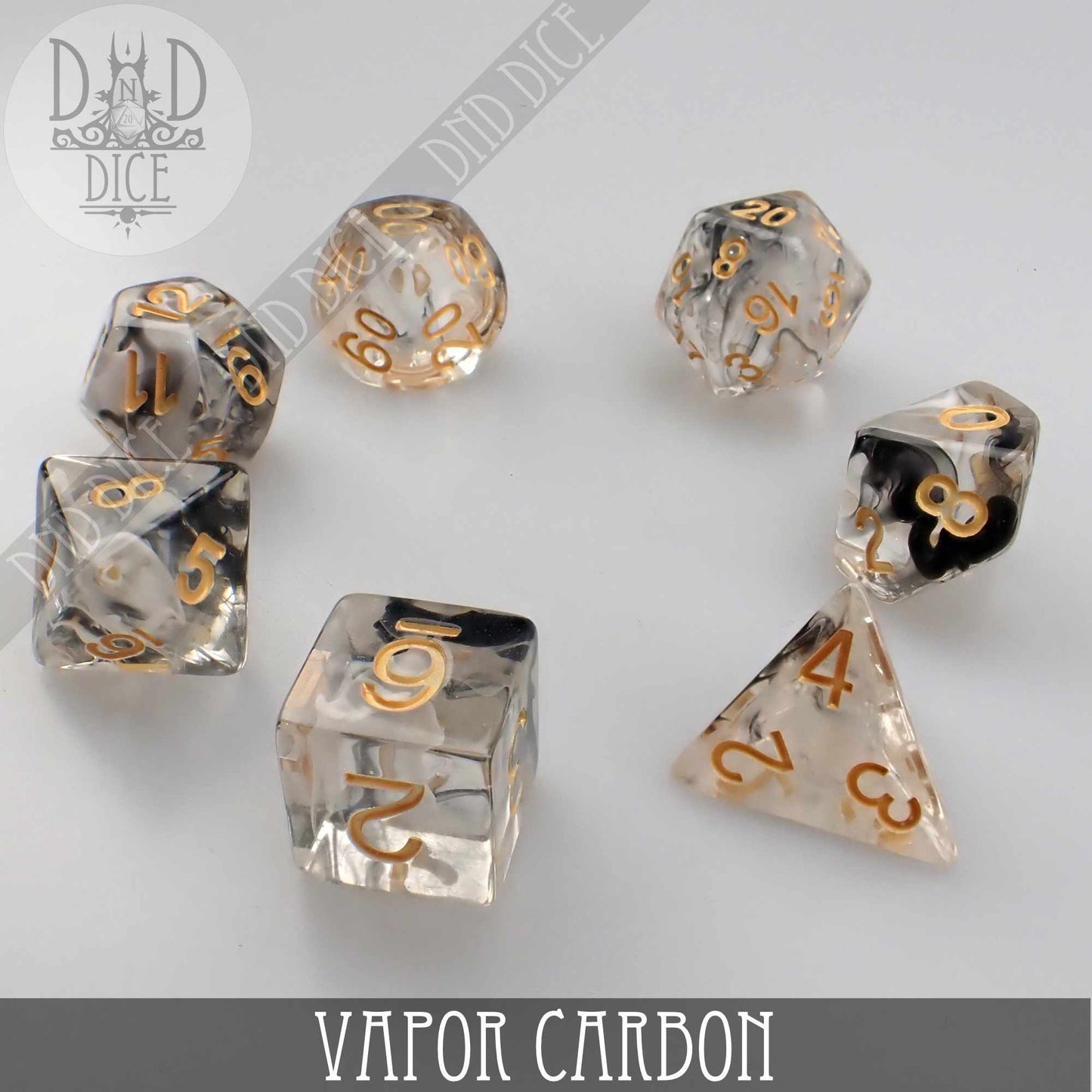 Vapor Carbon Dice Set