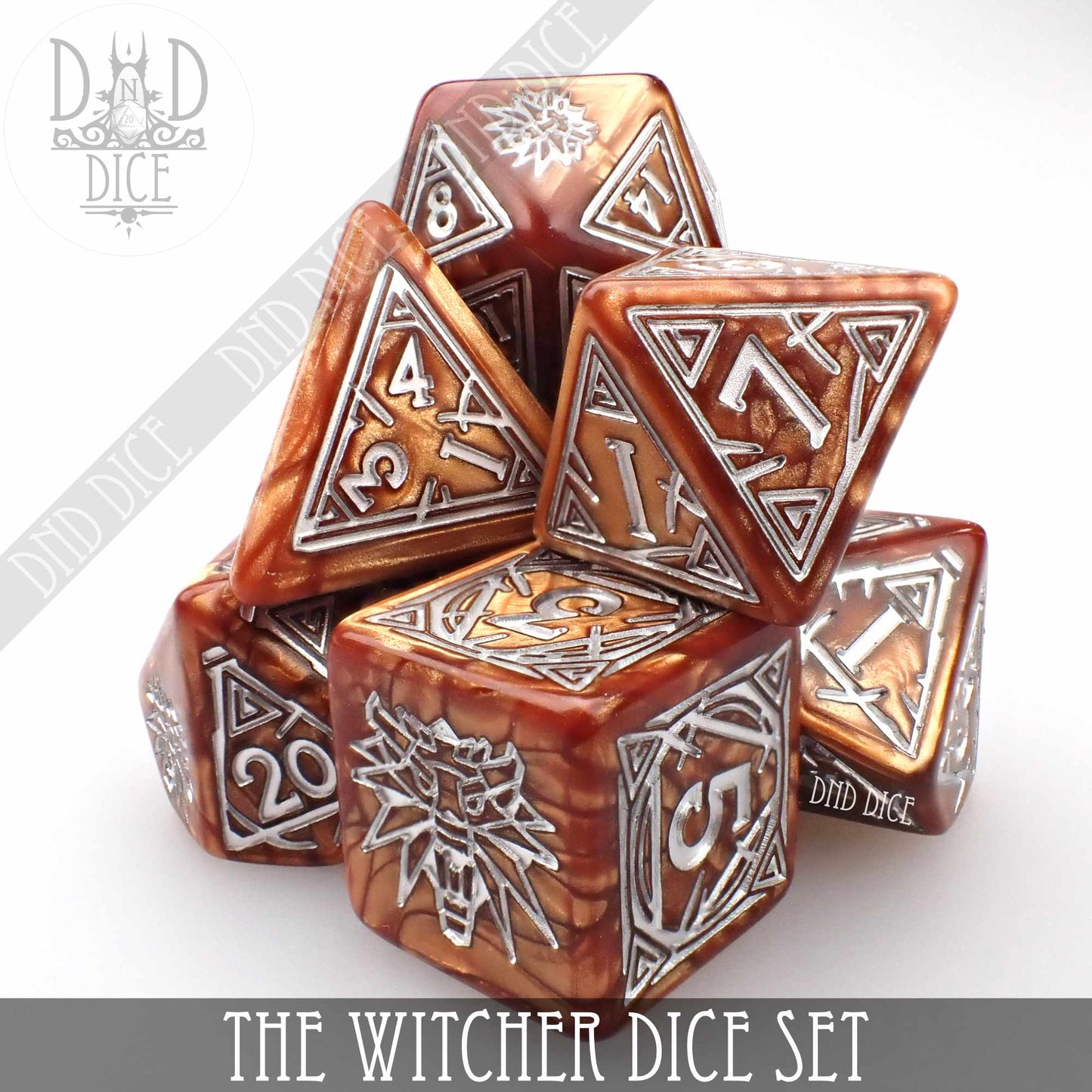 The Witcher Dice Set and Coin - Geralt