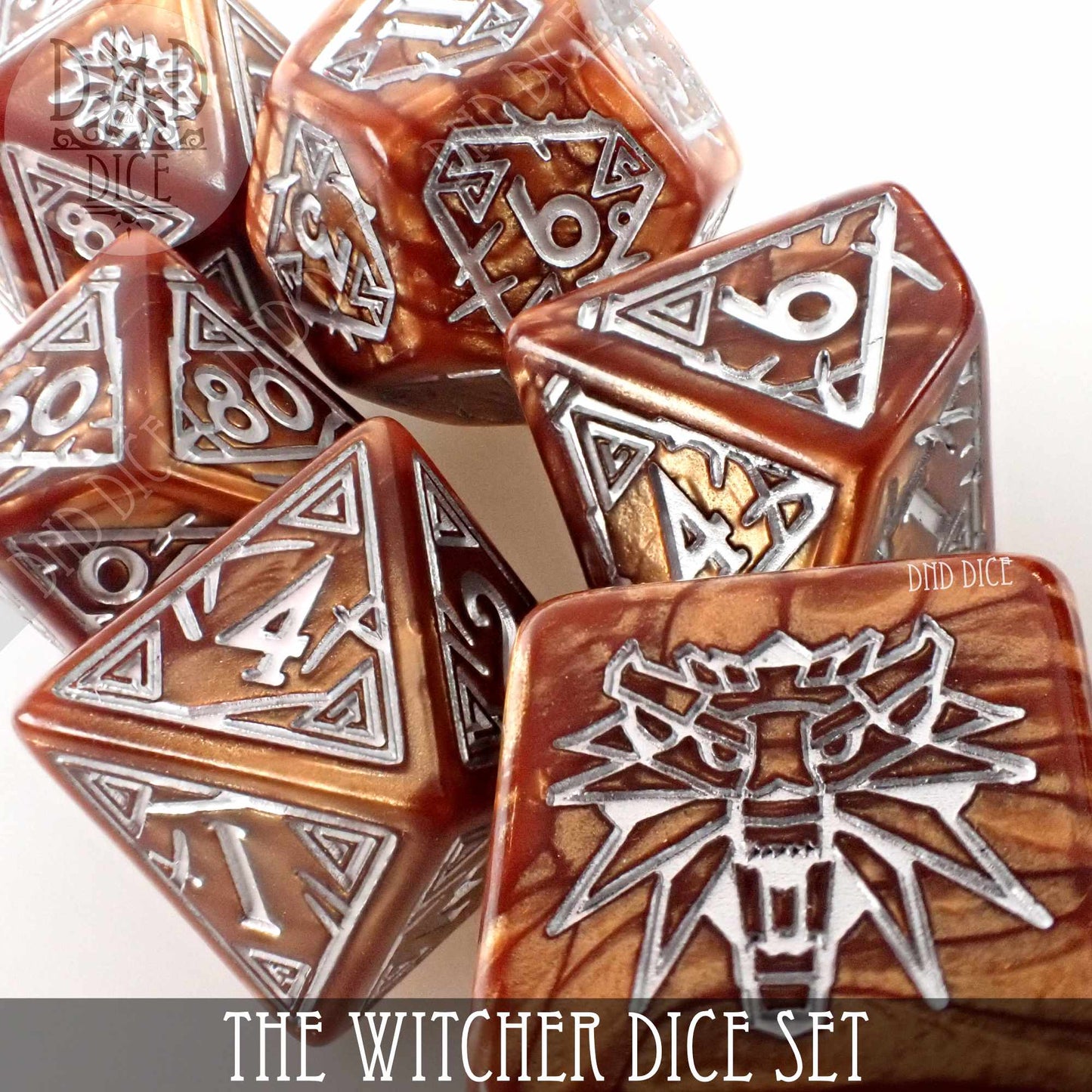 The Witcher Dice Set and Coin - Geralt