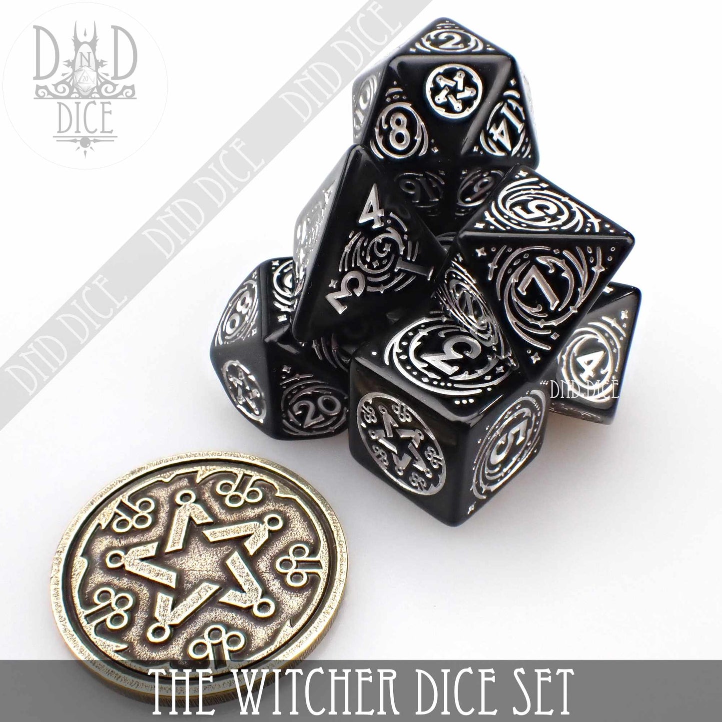 The Witcher Dice Set and Coin - Yennefer