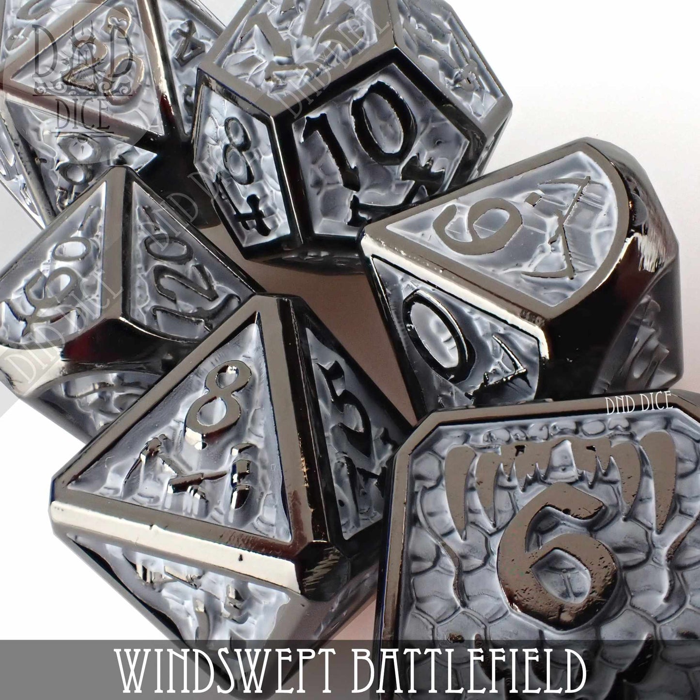 Windswept Battlefield Metal Dice Set