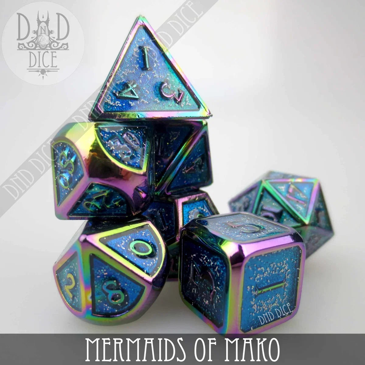 Mermaids of Mako (Metal) - 7 Dice Set