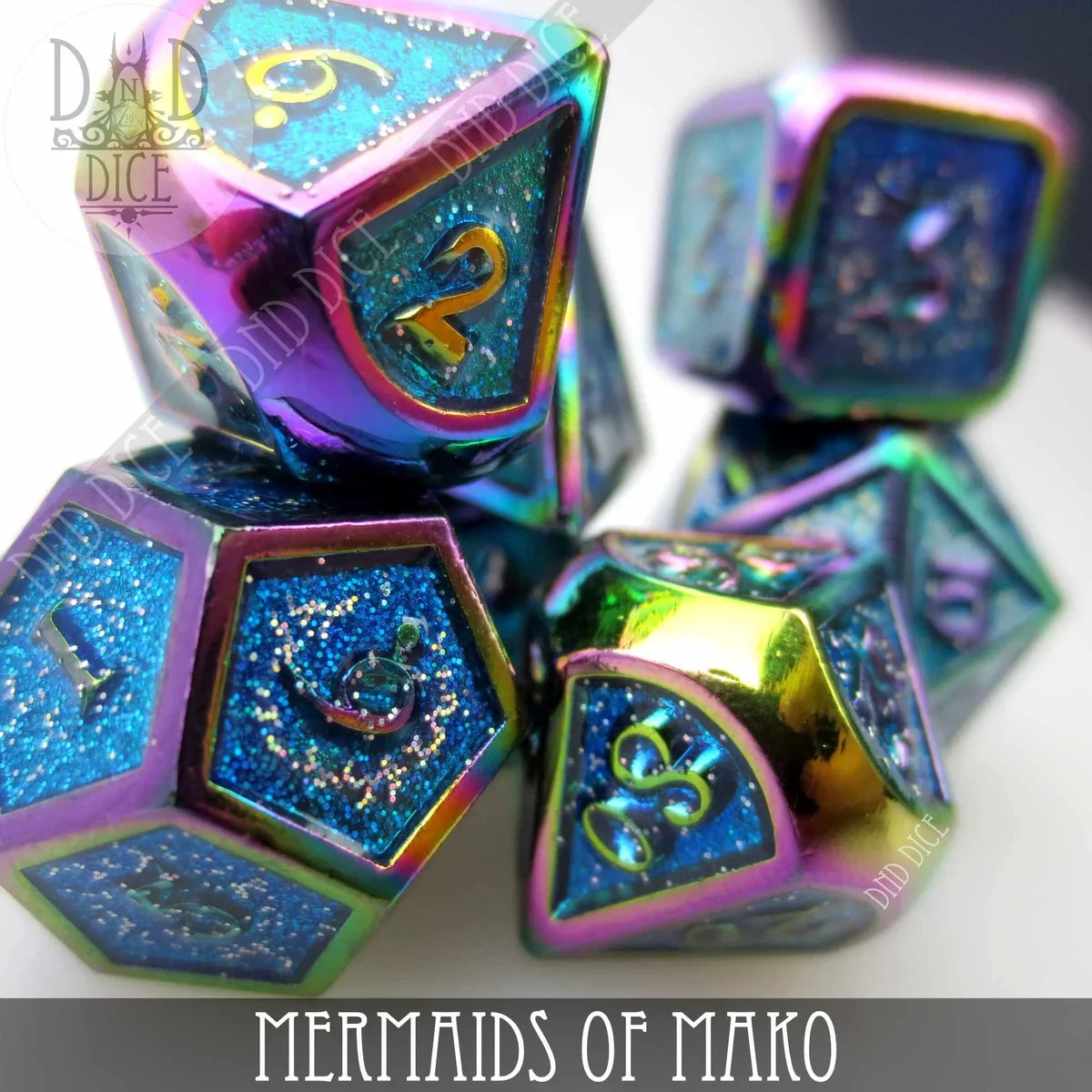 Mermaids of Mako (Metal) - 7 Dice Set