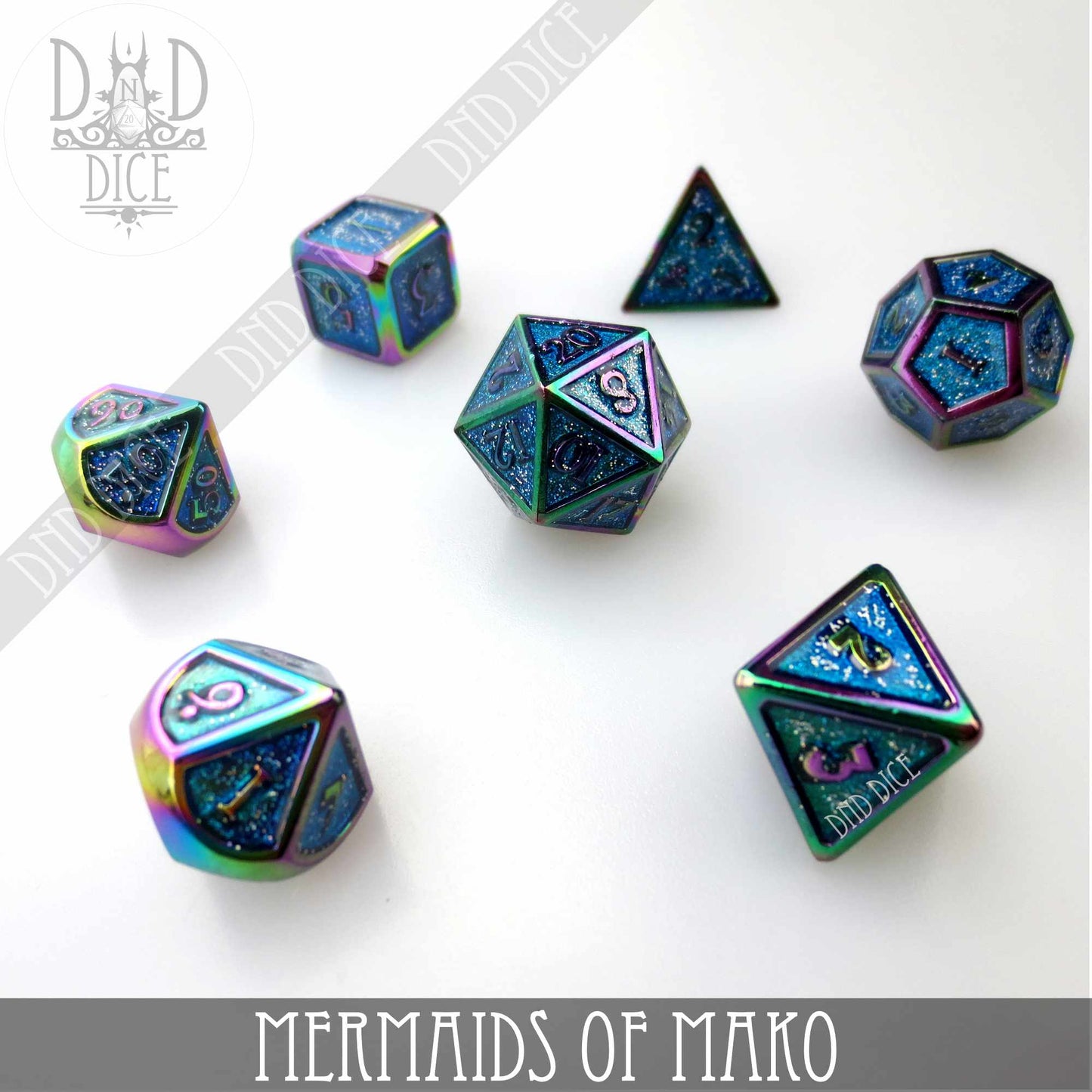 Mermaids of Mako Metal Dice Set