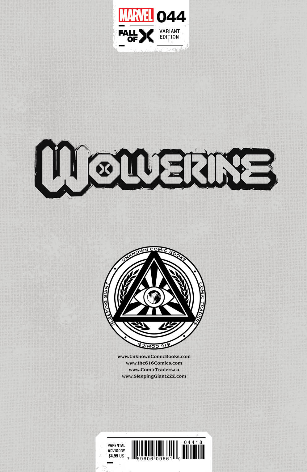 [2 Pack] Wolverine 44 Unknown Comics Stephen Segovia Exclusive Var (02/28/2024)