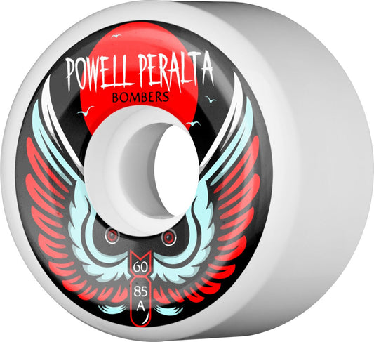 Powell Peralta Bombers III White 60mm Skateboard Wheels