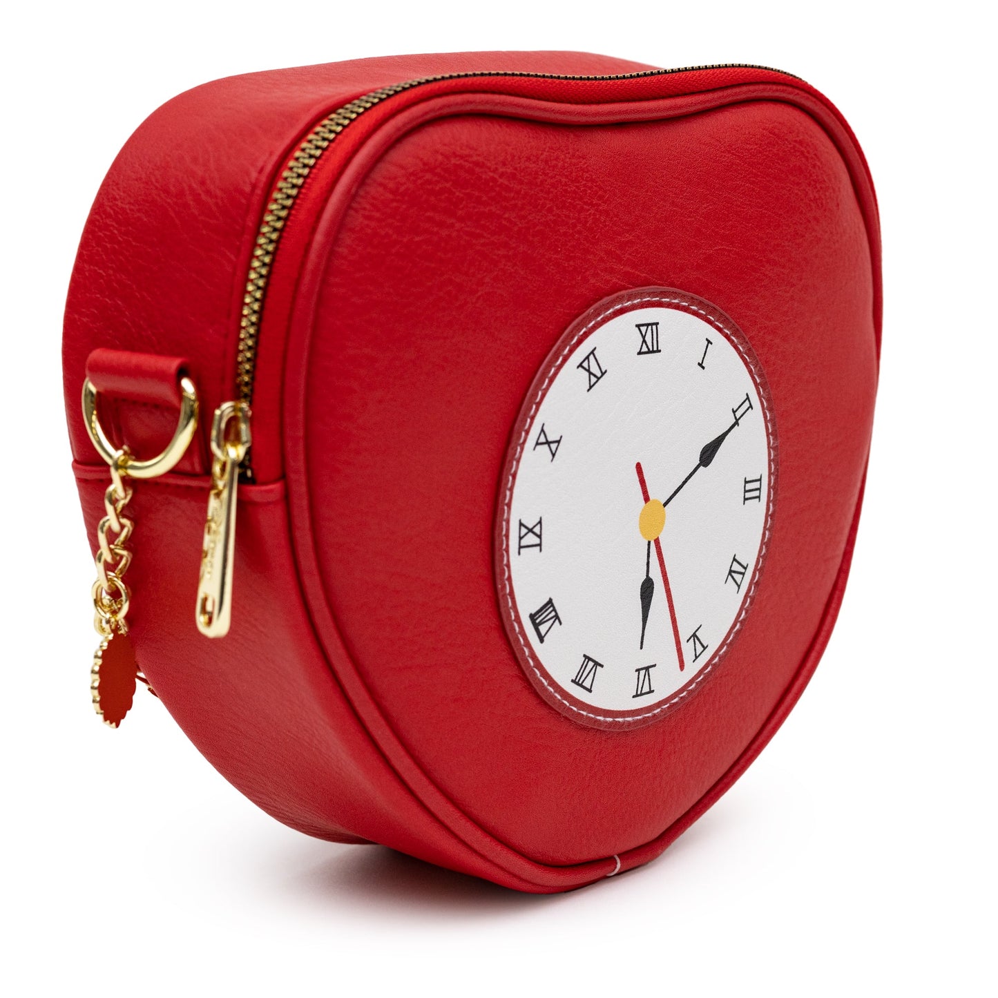 Movies Bag, Cross Body, The Wizard of Oz Tin Man Heart Clock Replica, Red, Vegan Leather