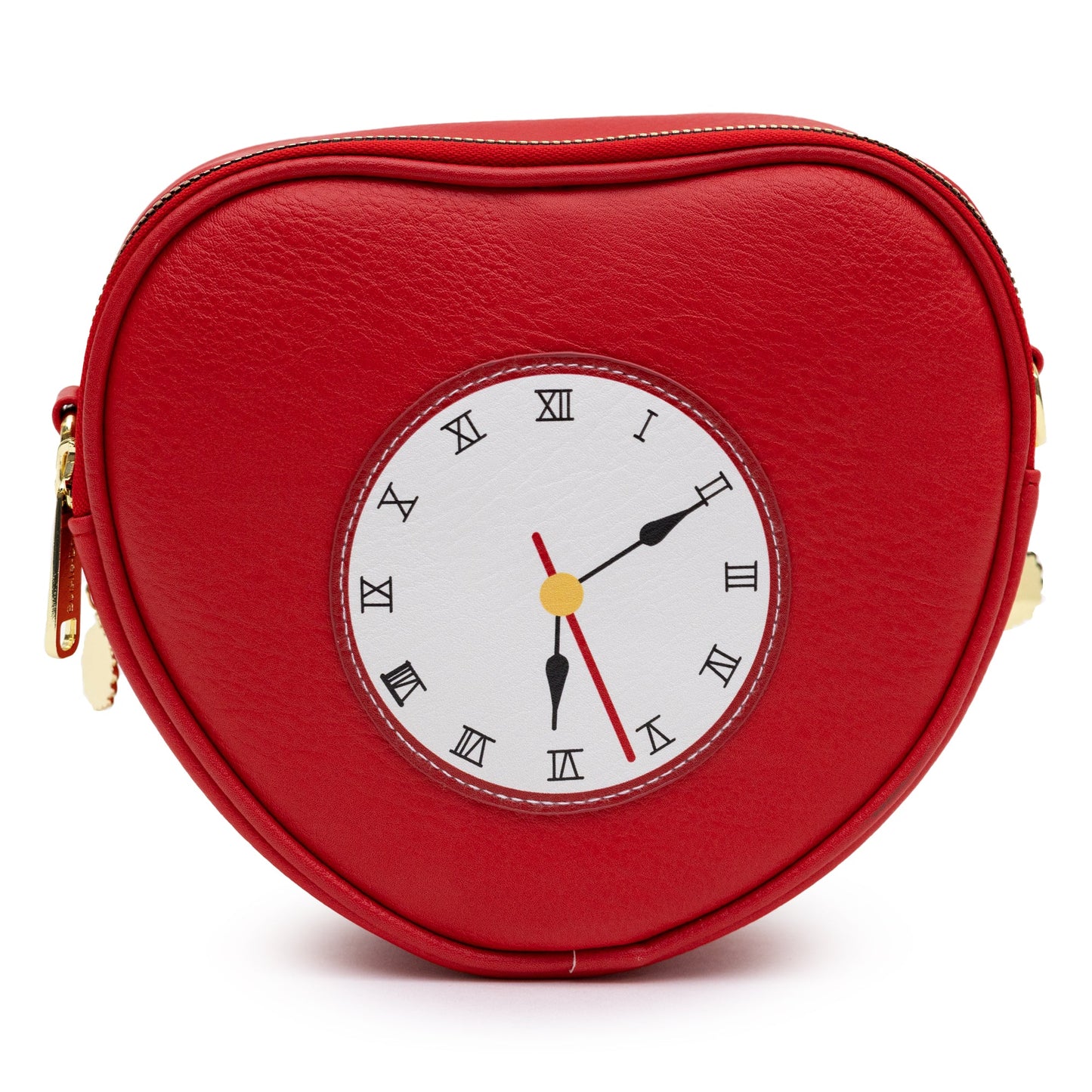 Movies Bag, Cross Body, The Wizard of Oz Tin Man Heart Clock Replica, Red, Vegan Leather