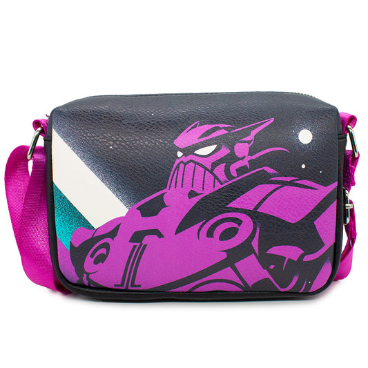 Horizontal Crossbody Wallet - Lightyear Zurg Silhouette Pose Black Purple Teal White