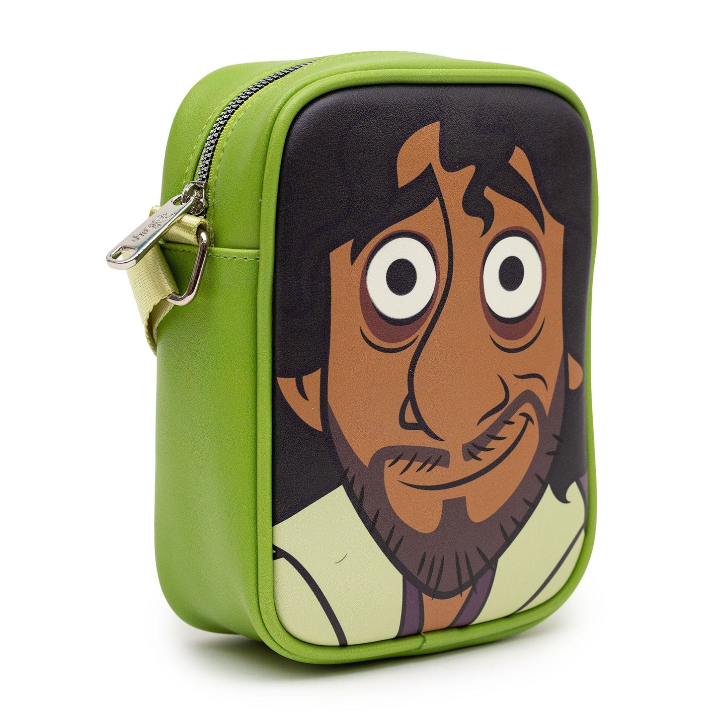 Disney Bag, Cross Body, Encanto Bruno Character Face Close Up with GITD Eyes, Green, Vegan Leather