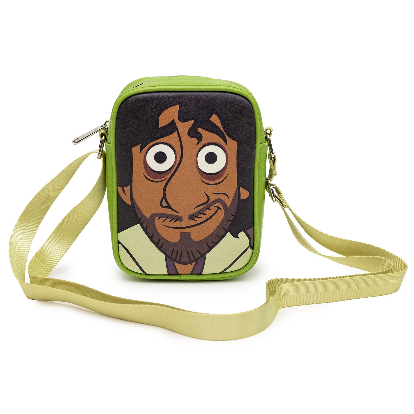 Disney Bag, Cross Body, Encanto Bruno Character Face Close Up with GITD Eyes, Green, Vegan Leather