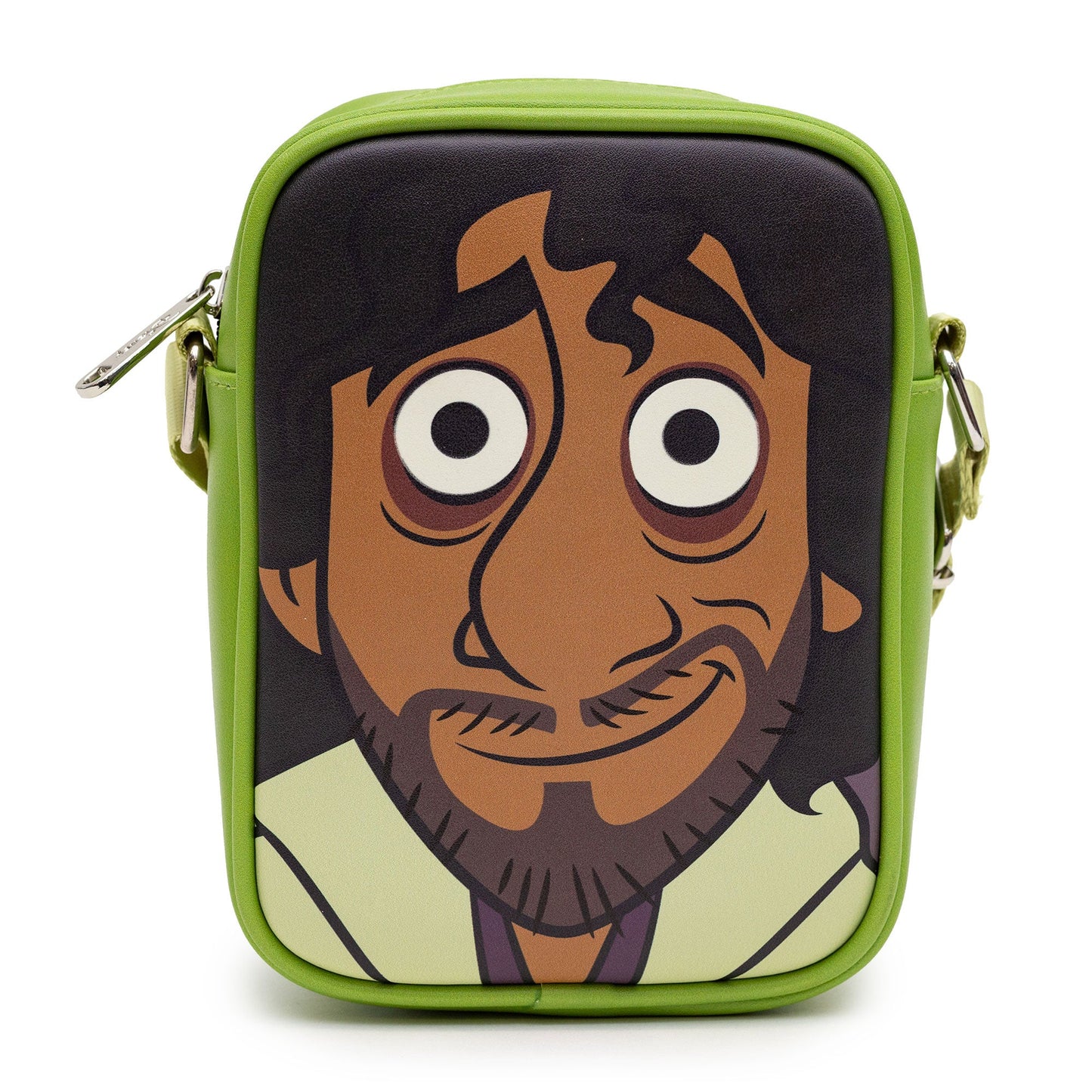 Disney Bag, Cross Body, Encanto Bruno Character Face Close Up with GITD Eyes, Green, Vegan Leather