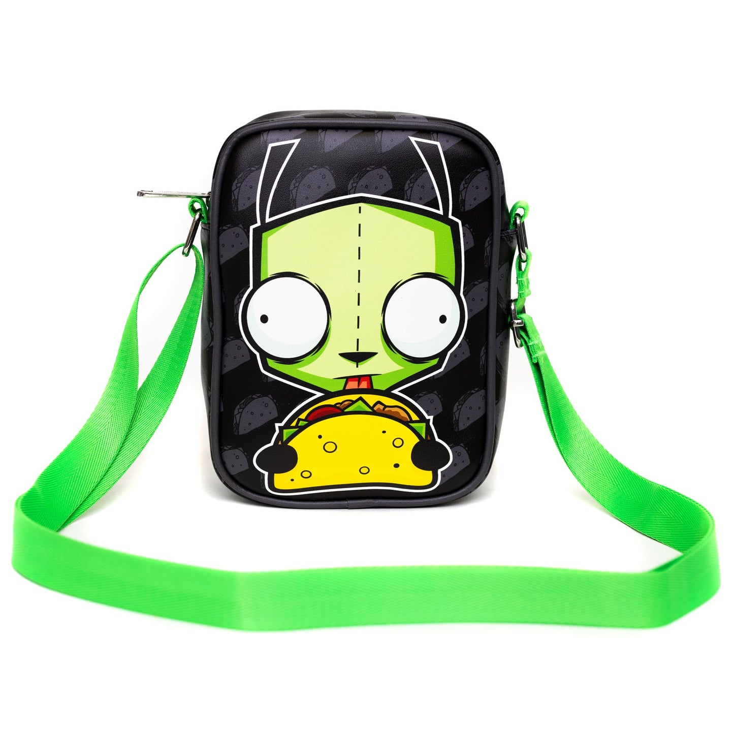 Nickelodeon Bag, Cross Body, Invader Zim GIR Taco Pose With Taco Print ...