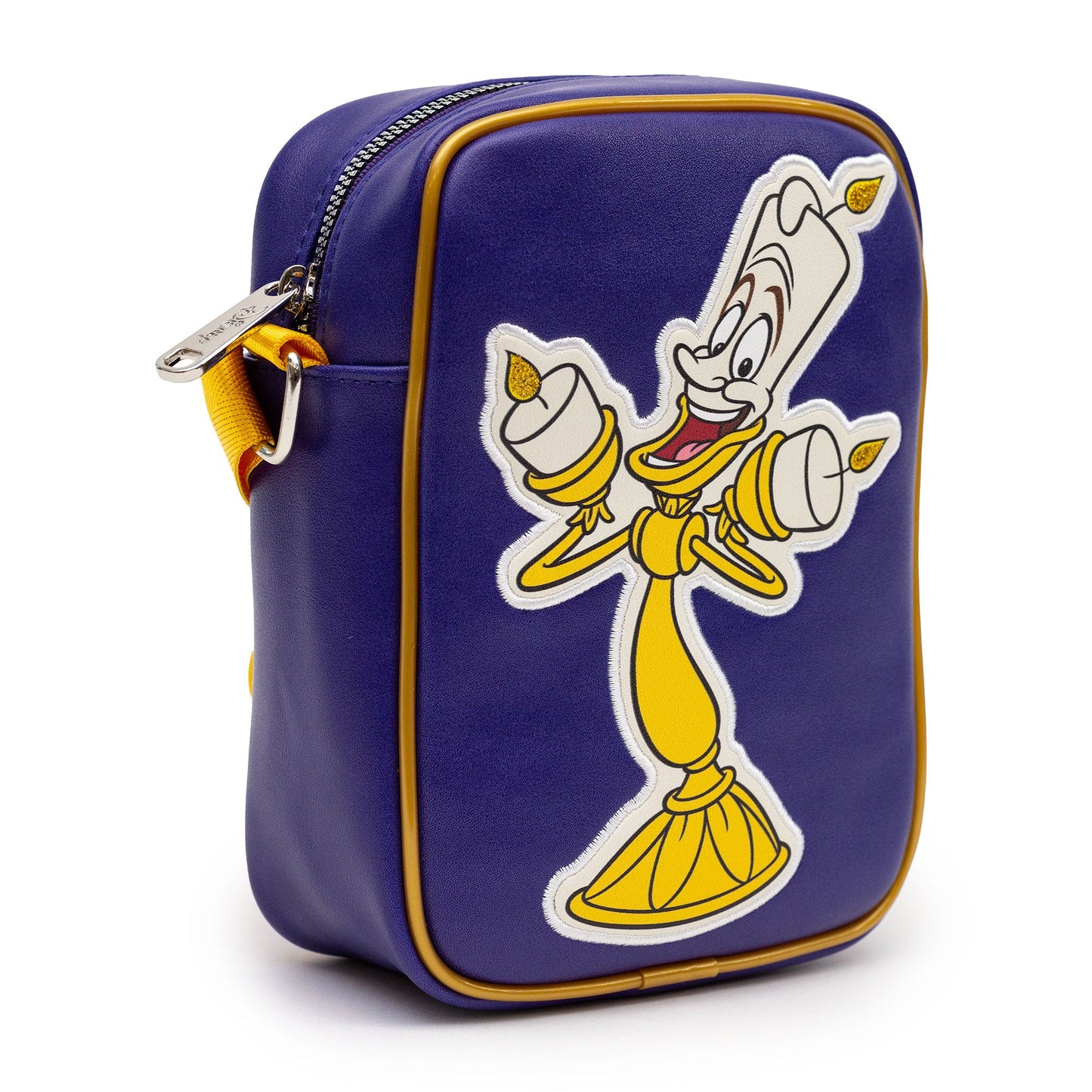 Disney Bag, Cross Body, Beauty and the Beast Lumiere Smiling Pose, Navy, Vegan Leather